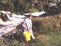 Sr Irene's Hermitage Centre in Drummin, Co. Mayo. September 1992. - Lyons0015781.jpg  Sr Irene's Hermitage Centre in Drummin, Co. Mayo. September 1992. Bringing the water back to the hermitage in Drummin. : 19920907 Sr Irene in her Hermitage Centre in Drummin County Mayo, 19920907 Sr Irene in her Hermitage Centre in Drummin County Mayo 7.tif, Farmers Journal, Lyons collection, Westport