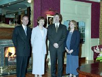 Adrian and Geraldine Noonan proprietors of Knockranny House Hotel, July 1998 - Lyons0016053.jpg  Adrian and Geraldine Noonan proprietors of Knockranny House Hotel with President McAleese and her husband Martin. Westport, July 1998. : 19980717 Martin & President Mary McAleese with proprietors of Knockranny Hotel.tif, Lyons collection, Westport