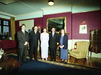 Martin & President Mary McAleese, Knockranny House Hotel, July 1998 - Lyons0016054.jpg  Martin & President Mary McAleese with the proprietors of Knockranny House Hotel and the Manager of the Hotel. Westport, July 1998. : 19980717 Martin & President Mary McAleese.tif, Lyons collection, Westport