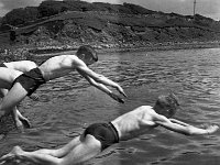 Young swimmers at the Point Roman Island Westport.  Taken in 1950s - Lyons0000012.jpg  Young swimmers at the Point Roman Island Westport.  Taken in 1950s : 1950s, 1950s Misc, 1950s Young swimmers at the Point Roman Island Westport.tif, at, collection, Island, Lyons, Lyons collection, Misc, Point, Roman, swimmers, the, Westport.tif, Young