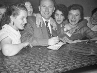 Joe Lynch with his fans in Mulligans Hall, Achill, 1956 - Lyons0000097.jpg  Joe Lynch with his fans in Mulligans Hall, Achill, 1956 : fans, Hall, Joe, Lynch, Lyons, Mulligans