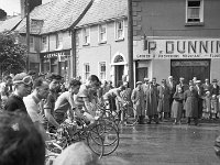 Cycle race in Westport, 1956 - Lyons0000142.jpg  Cycle race in Westport, 1956.  Third from left Pat O' Grady (Westport Cycling Club). : Club, Cycling, Lyons, Westport