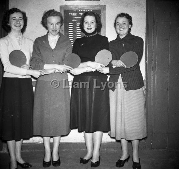 Westport Ladies  table-tennis team, 1960