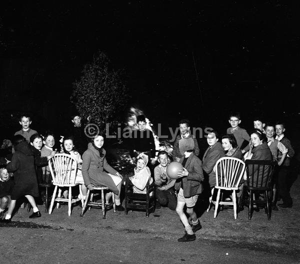 Bonfire night Peter St Westport, June 1964