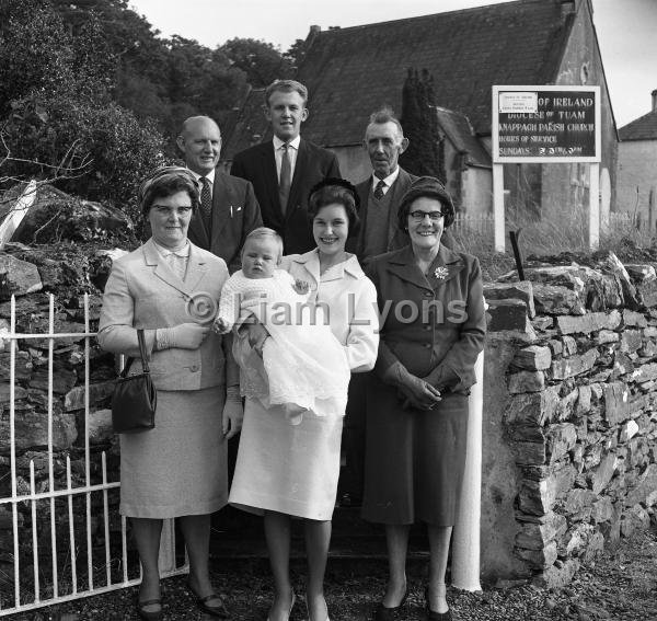 Dave & Lily Appelgates baby's christening, 1965