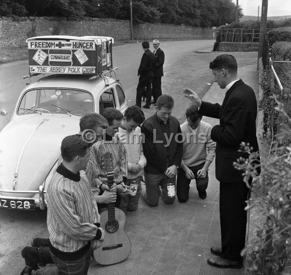 Fr Paddy Lyons blessing Westport men 1965