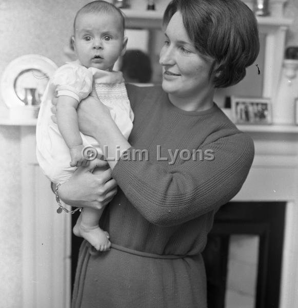 Marie Mc Bride & her new baby, 1965