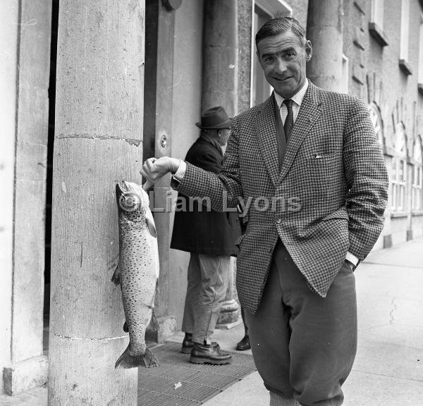 Mr Kirkpatrick British Angler with his catch, 1965