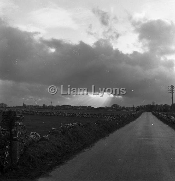 Stone walls in Hollymount, February 1966