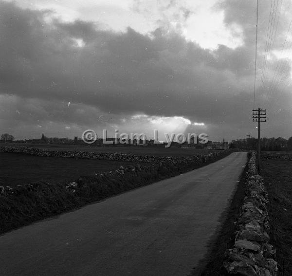 Stone walls in Hollymount, February 1966