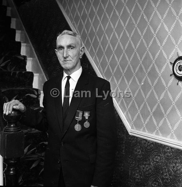 Josie (Knave) O' Toole with service medals & 1916 medal, April 1966