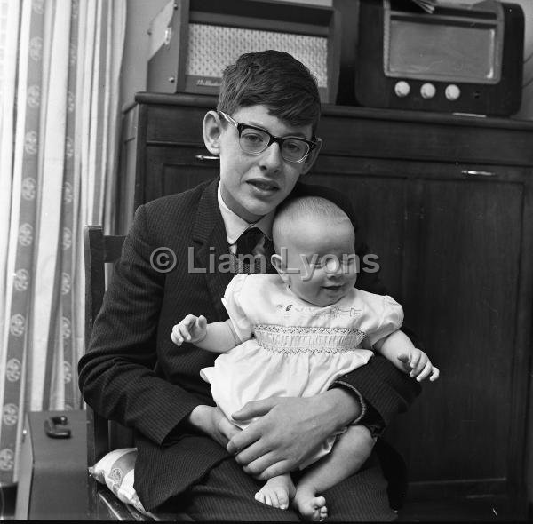 Muldoon children with new baby, September 1966