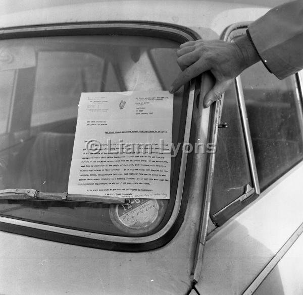 Castlebar - Ballymeena flight, January 1967