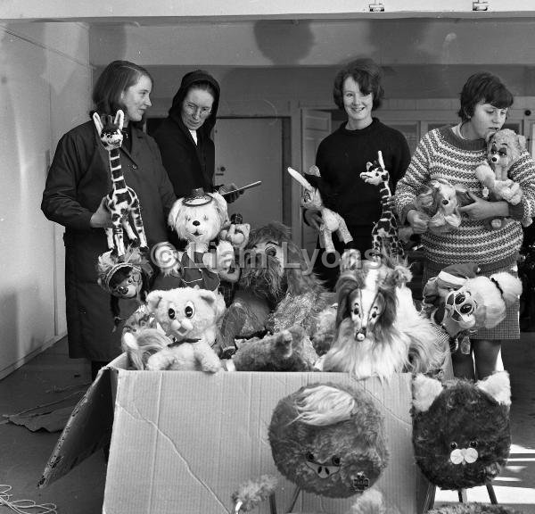 French nuns soft toy factory in Newport, February 1967