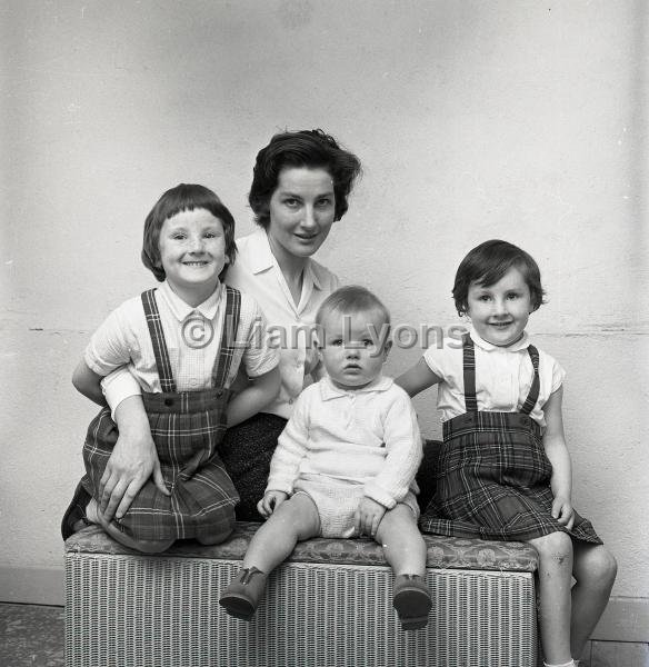 Mrs Seamus O'Grady & children,  September 1967