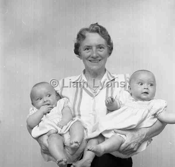 Mrs Crowley with twin grandchildren