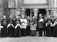 Order of Malta Dignitaries attending the Castlebar Order of Malta Celebrations in Castlebar - Lyons0000337.jpg  Order of Malta Dignitaries attending the Castlebar Order of Malta Celebrations in Castlebar. Centre Archdeacon Knohilly, Archbishop Joseph Walsh. : Castlebar, collection, Knights, Malta, Parade