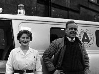 Nurse who delivered baby on train. Joe Foy ambulance driver, 1965 - Lyons0000386.jpg  Nurse who delivered baby on train. Joe Foy ambulance driver, 1965 : baby, collection, delivered, Nurse