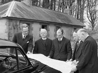 Committee of pig station in Balla looking at the plans, April 1967 - Lyons0000764.jpg  Committee of pig station in Balla looking at the plans, April 1967 : Balla, Committee, looking, pig, station