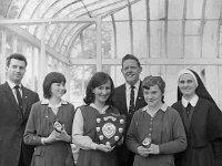 Presentations in St Louis Convent Balla - Lyons0001137.jpg  Presentations in St Louis Convent Balla. Sponsored by Castlebar UDC. Michael Gormally (Town Clerk), Jude Ainsworth (Chairman Castlebar UDC), pupils & teacher. Original folder, 1968 Misc : Balla, St. Louis Convent