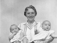 Mrs Crowley with twin grandchildren - Lyons0001172.jpg  Mrs Crowley with twin grandchildren Original folder, 1968 Misc : Crowley