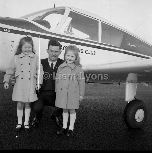 Mike Smith member of Castlebar Airport with his two daughters