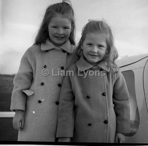 Mike Smith's daughters at Castlebar Airport