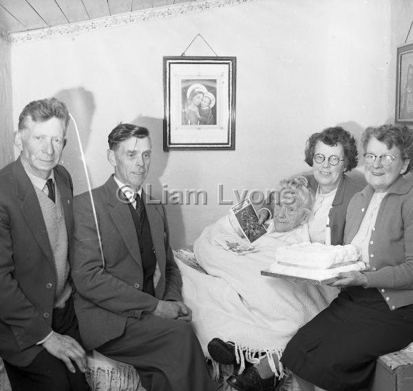 100 years old lady from Town Lough, Partry with her family