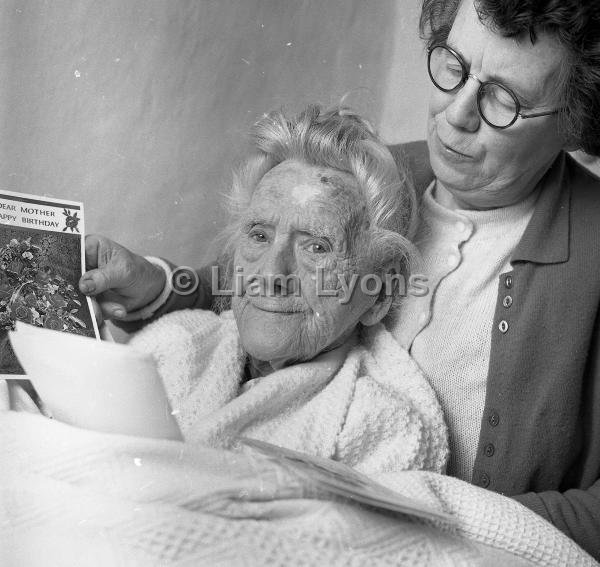 100 years old lady from Town Lough, Partry with her family