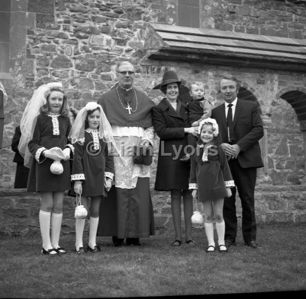 The Thornton family with Bishop Cunnane at the Confirmation at Ballintubber Abbey