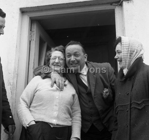 Mrs P J O' Malley after hearing about her husband's win of £284,  Mrs P J O' Malley after hearing about her husband's win of £284,000