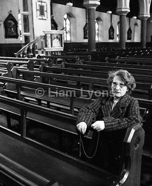 Nora O' Malley in church giving thanks