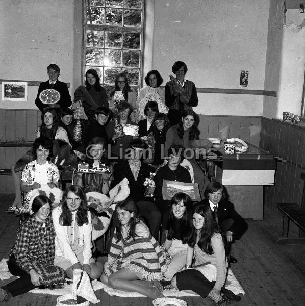 Letterfrack youth club in their clubhouse