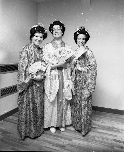 Westport Cast of Mikado Opera. Connie Clarke, Mrs Regan and Mary Angela Kelly.