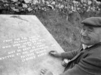 Stone Mason cleaning the headstone on the grave of Mrs Nixon's a  Stone Mason cleaning the headstone on the grave of Mrs Nixon's antecedent - Lyons0001862.jpg  Stone Mason cleaning the headstone on the grave of Mrs Nixon's antecedent : Nixon