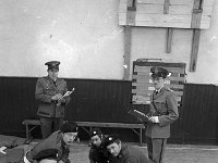 FCA Military Barracks Castlebar - Lyons0002979.jpg  FCA Military Barracks Castlebar.Emergency first aid exercises. Standing at right Captain Peadar Flanagan, Westport Order of Malta. : FCA Military Barracks Castlebar