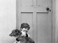 Damian Barrett with a collie dog at the dog's old home - Lyons0003016.jpg  Damian Barrett with a collie dog at the dog's old home : Barrett