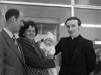 Fr Willie Spicer - First mass - Lyons0003437.jpg  Fr Willie Spicer with his first cousin Mary and her husband Gerry Mc Nally and their new baby. : McNally, Spicer