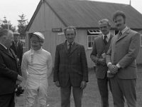 Ballinrobe Races. - Lyons0003542.jpg  Ballinrobe Races "Any tips from the jockey?" Second from the right is Barney Daly, Ballinrobe and Jimmy O' Donnell, Manager of the Ulster Bamk, Ballinrobe. : Ballinrobe Races., Daly, O'Donnell