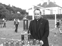 Barnacarroll Football Pitch - Lyons0004198.jpg  Fr Edward Tuffy with the trophies for the football teams in Barnacarroll school. : Barnacarroll, Tuffy