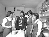 RDE School in Claremorris - Lyons0004256.jpg  Butter making in the Rural Domestic Economy School in Claremorris. Centre Tom Hussey, Minister.    L-R : Bernie Grealis, Mulranny; Laura Farragher, Instructuress; Minister Tom Hussey; Geraldine Clancy, Mullagh, Co. Clare and Helen O'Connor, Grange, Co. Sligo. Butter making in the Rural Domestic Economy School in Claremorris. Centre Tom Hussey, Minister.  L-R : Bernie Grealis, Mulranny; Laura Farragher, Instructuress; Minister Tom Hussey; Geraldine Clancy, Mullagh, Co. Clare and Helen O'Connor, Grange, Co. Sligo. : Clancy, Claremorris, Farragher, Grealis, Hussey, O'Connor