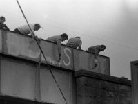 Graffitti in Westport - Lyons0004310.jpg  Councillors painting out IRA graffitti on the Altamont St railway bridge. : Graffiti, I.R.A.