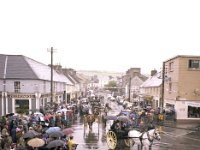 Westport Plougastel Twining - Lyons0004332.jpg  Westport Plougestal Twinning. Junior Chamber Westport. Paddy Joe Foy leading the parade in the rain. : Foy, Plougastel, Twinning