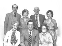 Quay Residents' Association - Lyons0004791.jpg  Quay Residents' Association Committee. Front row left to right : Kitty Moran, Westport Quay; Michael Collins, Chairman Quay resident; Kitty Hoban, Ardmore, Westport Quay; Mrs Tina Mc Loughlin, Mc Neela Tce; Pat Halpin, Mc Neela Tce, Westport Quay. (Neg 20A)