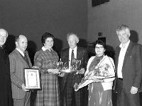 Retiring Postman James Mc Andrew - Lyons0005097.jpg  Retirement function for retiring postman James Mc Andrew in Ballycroy. L-R : Parish priest of Ballycroy; Mickey Berry Westport Post Office; Mary Ellen Grealis on behalf of the community making a presentation to James Mc Andrew and Mrs Mc Andrew. : Ballycroy, James McAndrew, Mary Ellen Grealis, Mickey Berry, Postman