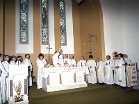 Fr Stephen Farragher's ordination. - Lyons0005141.jpg  Priests celebrating at Fr stephen's first mass. : Farragher, Ordinations