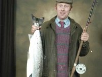 Jim Stafford Manager Erriff Fisheries - Lyons0005196.jpg  Jim Stafford Manager of Erriff fisheries with the first salmon of the season caught on the Erriff river. : Erriff, Fishing, Stafford