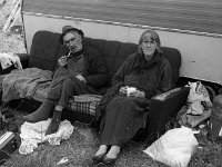 John and Ellen Collins waiting for a house in Westport, June 1992 - Lyons0012267.jpg  John and Ellen Collins waiting for a house in Westport, June 1992.  They were living in a caravan at that time.