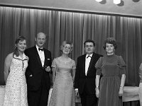 NUJ Dinner in Breaffy House Hotel, 1969. - Lyons0005907.jpg  Patricia Mc Hale, Jack Lynch (Taoiseach), Maureen Lynch, Cathal Duffy & his wife Phil.  NUJ Dinner in Breaffy House Hotel, 1969.