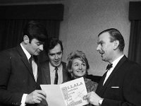 Kilalla Development Association Dinner - Lyons0005934.jpg  Looking at the development plans for Kilalla Sean Hannick (left) & Tony Mc Garry with guests.  Kilalla Development Association Dinner, 1969.